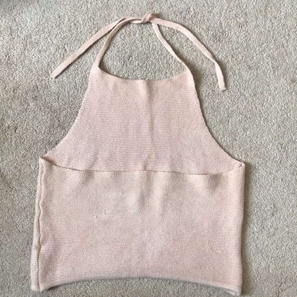 Brandy Melville Pink Knit halter top - Picture 2 of 2